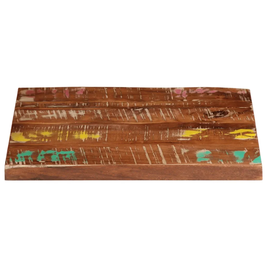 Piano Tavolo 40x40x2,5 cm Quadrato Legno Massello di Recupero 371032 - Image 2