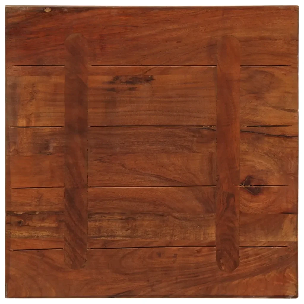 Piano Tavolo 40x40x2,5 cm Quadrato Legno Massello di Recupero 371032 - Image 4