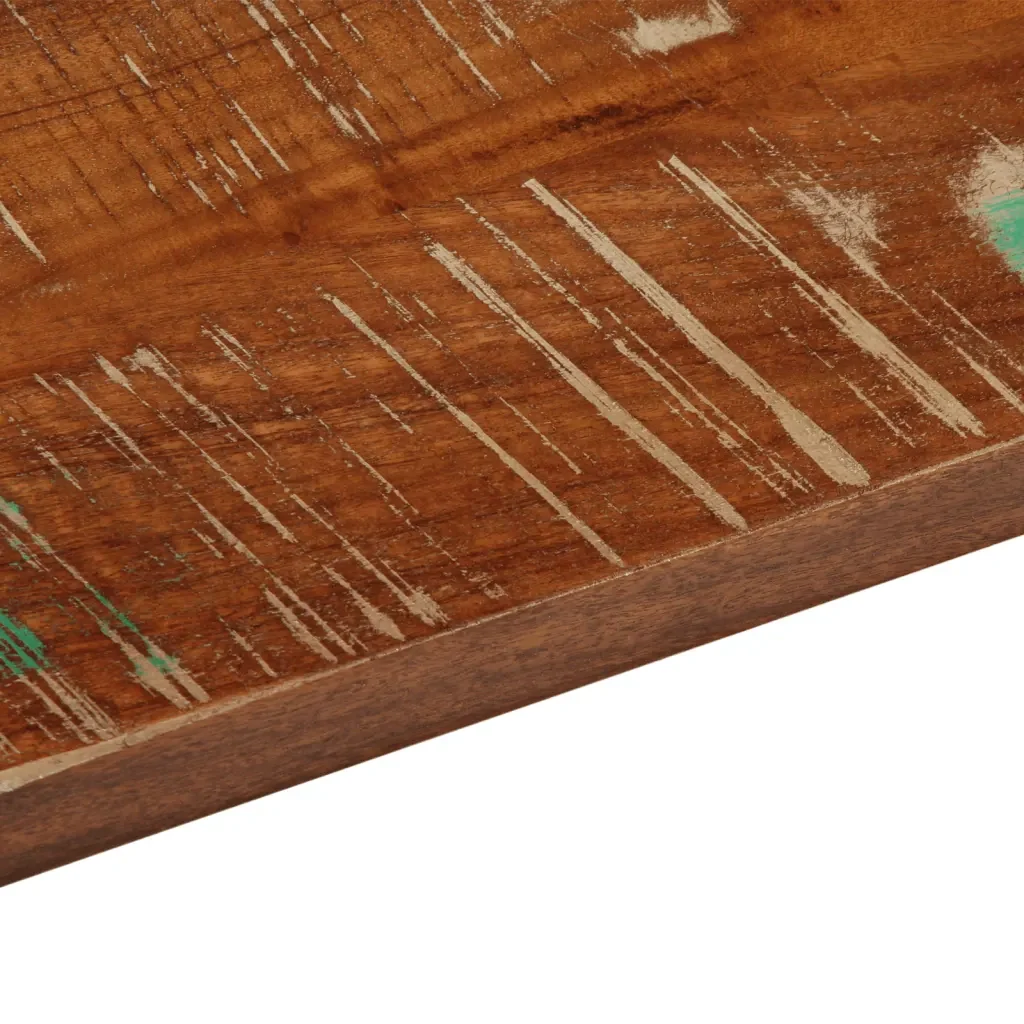 Piano Tavolo 40x40x2,5 cm Quadrato Legno Massello di Recupero 371032 - Image 6
