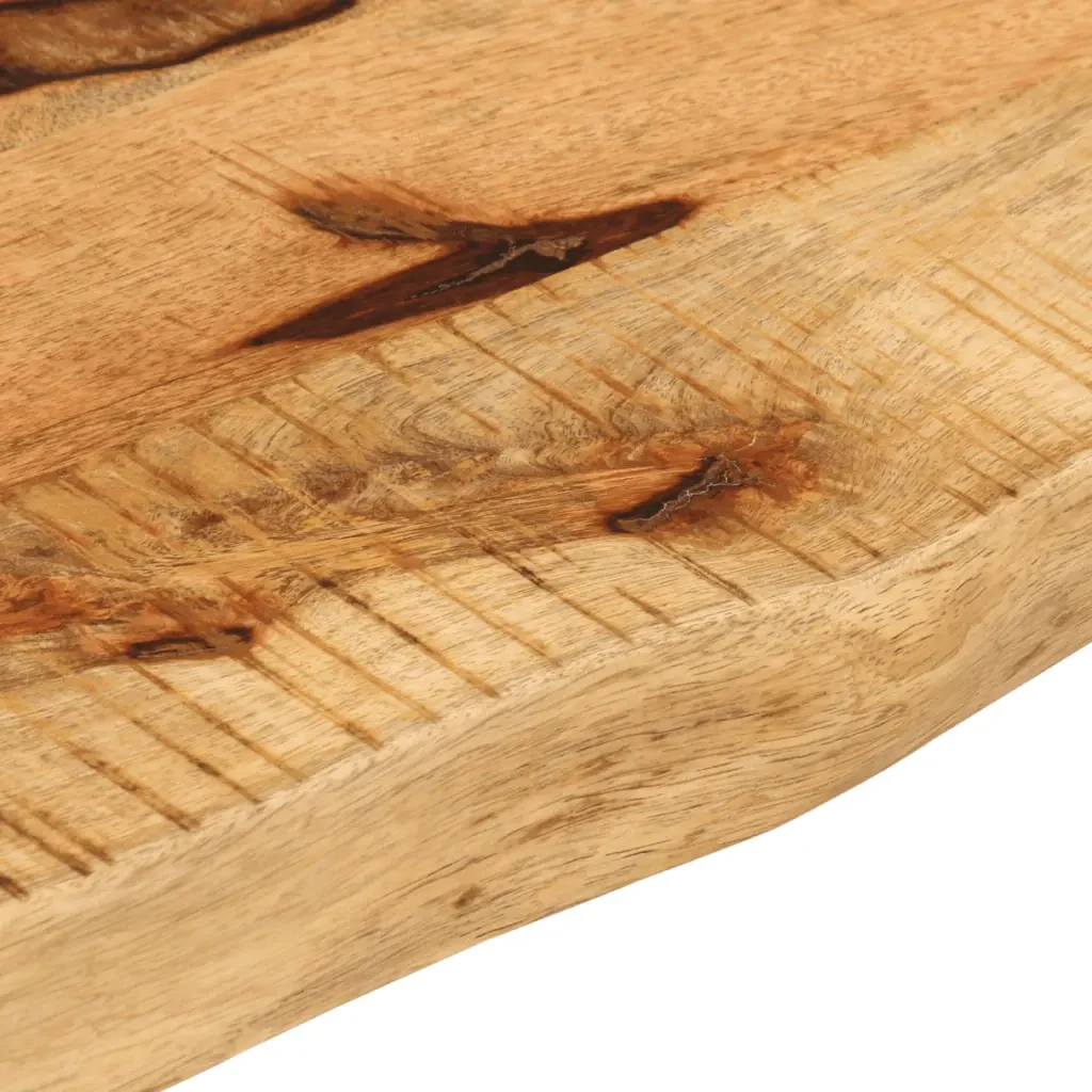 Piano Tavolo 60x30x3,8 cm Bordi Vivi Legno di Mango Grezzo 370380 - Image 6