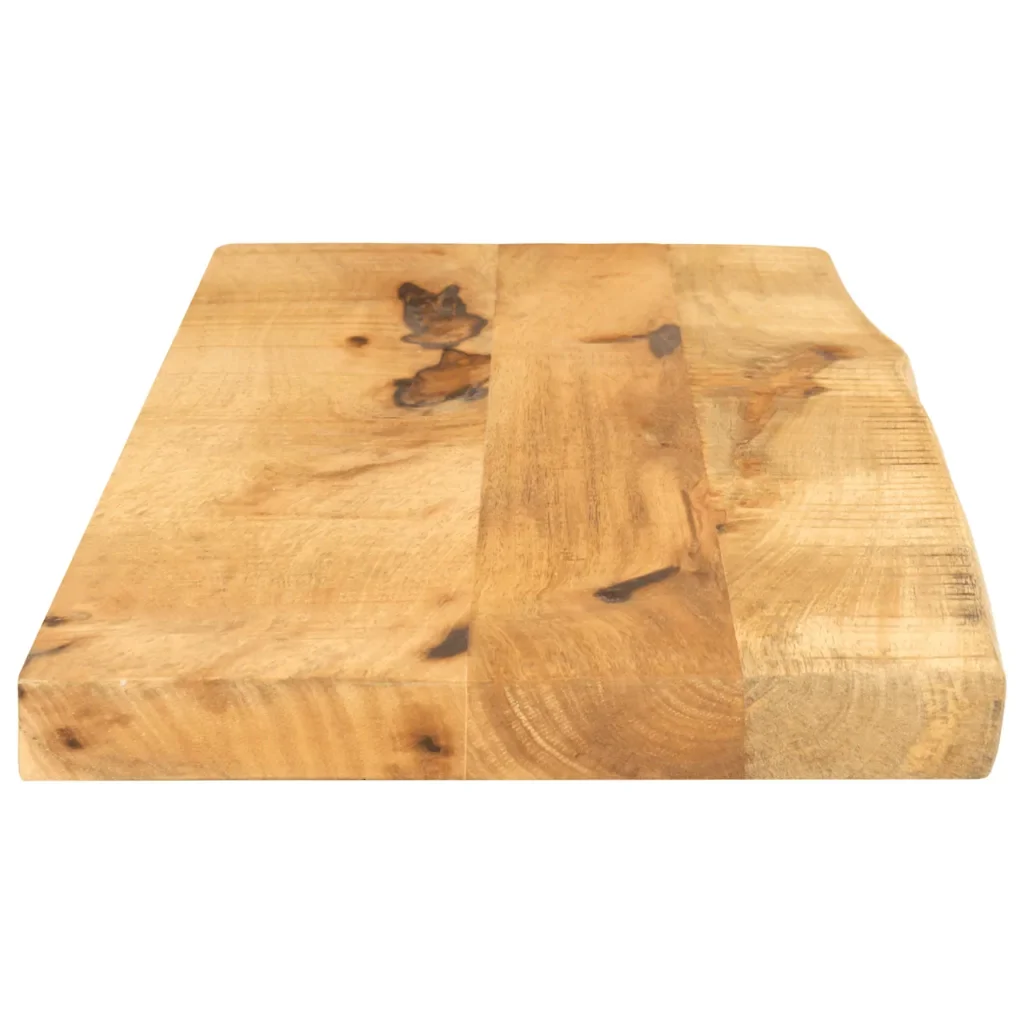 Piano Tavolo 70x40x2,5 cm Bordi Vivi Legno di Mango Grezzo 370345 - Image 3