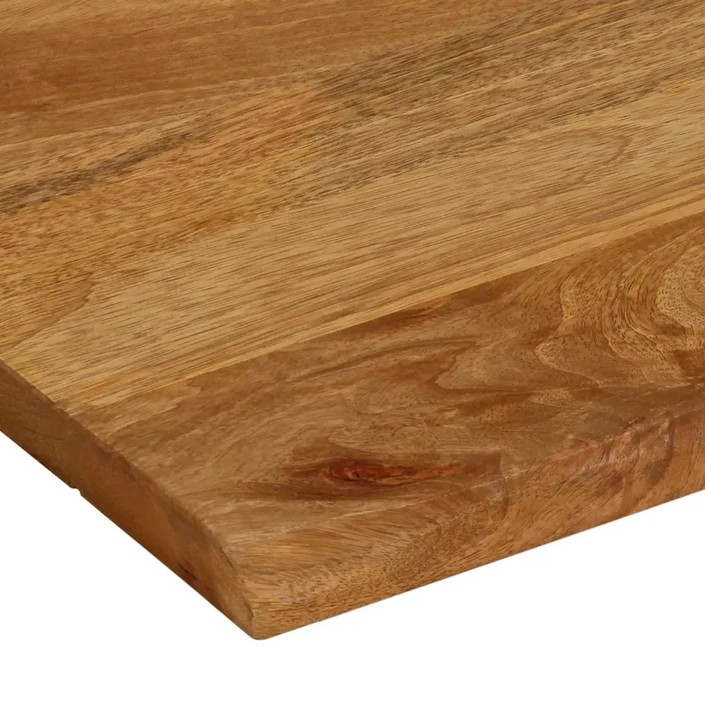 Piano Tavolo Bordi Vivi 60x60x3,8 cm in Legno Massello di Mango 370594 - Image 5
