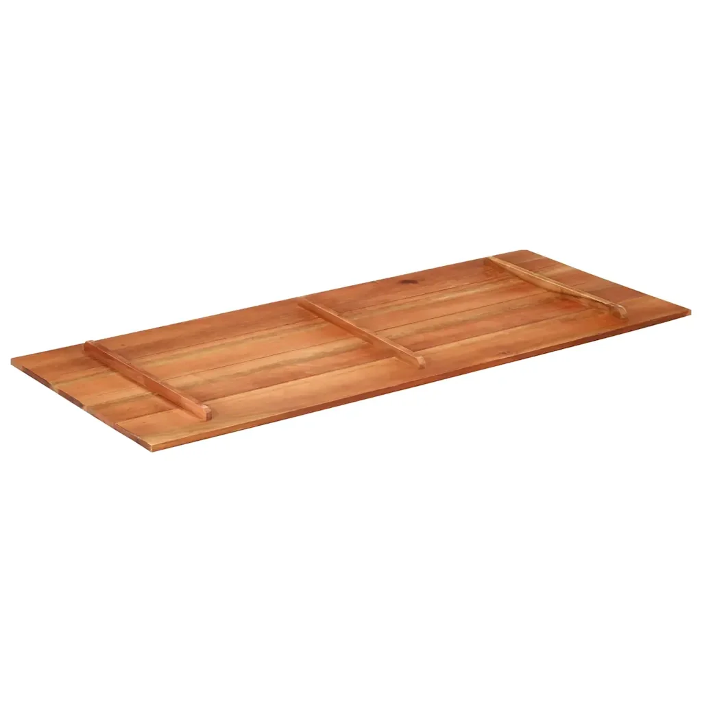 Piano Tavolo in Legno Massello di Acacia 15-16 mm 60x140 cm 285983 - Image 4