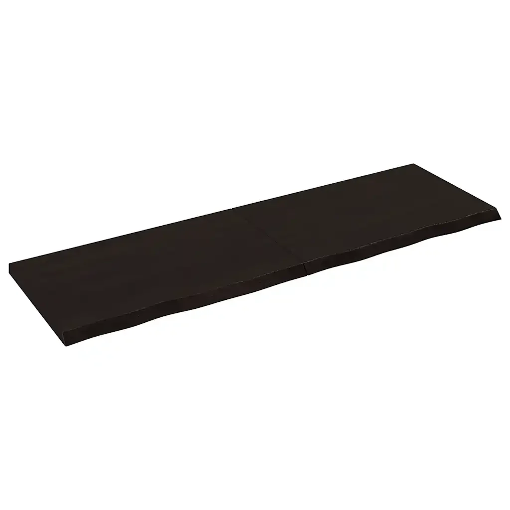 Piano Tavolo Marrone 160x50x(2-4) cm Rovere Massello Trattato - Image 2