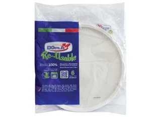 PIATTI PIZZA REUSE BIANCHI CONFEZIONE PZ.6- - ø mm.320 - 30 confezione DOPLA