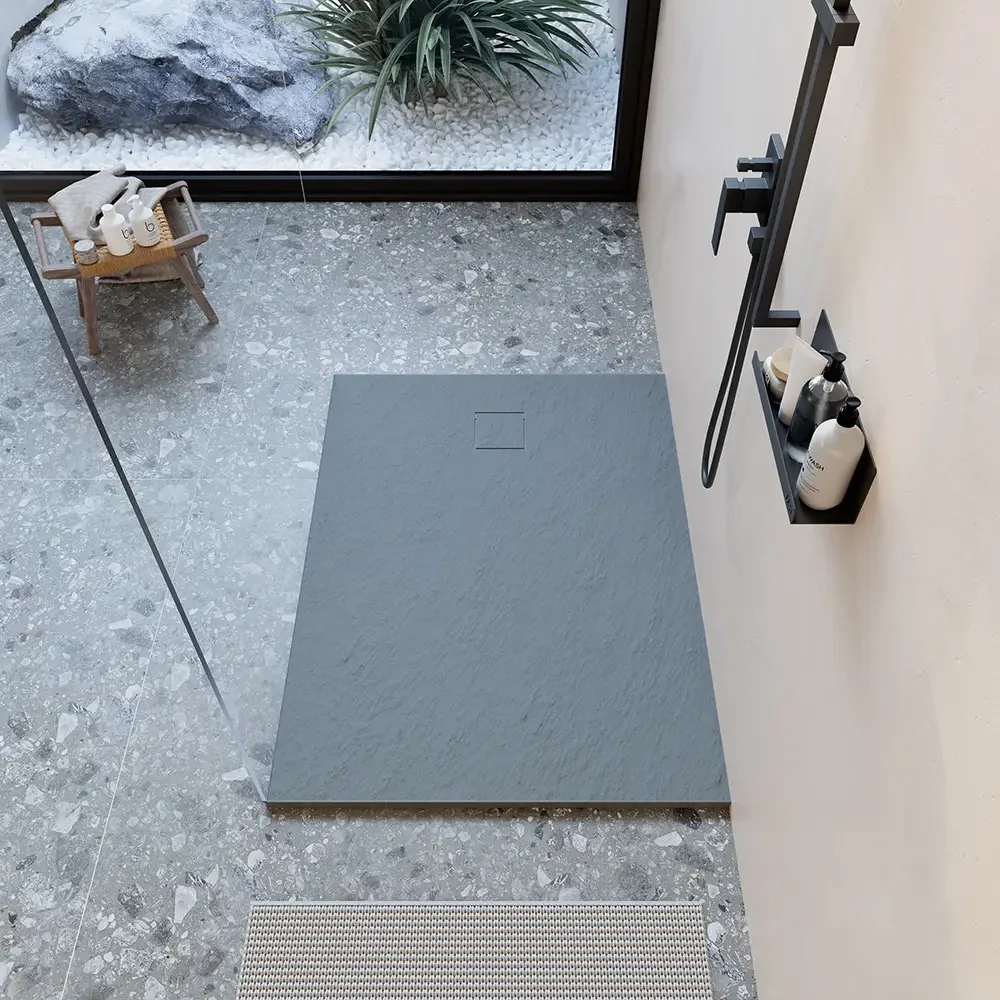 Piatto doccia 70x110 cm colore grigio effetto pietra | Samos - Image 5
