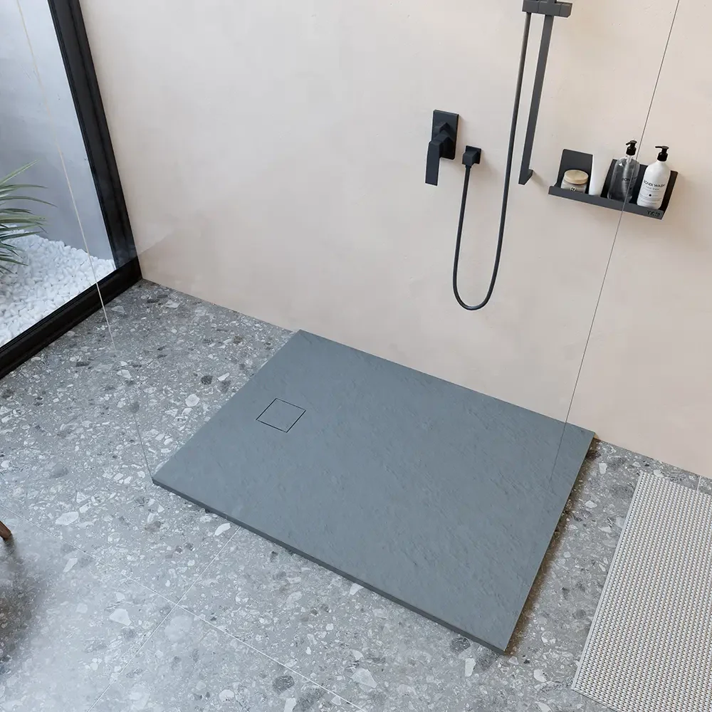 Piatto doccia 70x110 cm colore grigio effetto pietra | Samos - Image 7