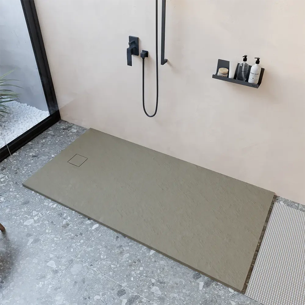 Piatto doccia 70x170 cm colore marrone effetto pietra | Samos - Image 10