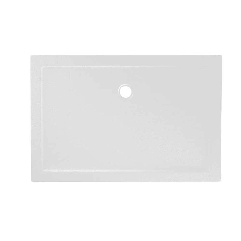 Piatto doccia 80x120 effetto pietra bianco in acrilico altezza slim | Petra - Image 6