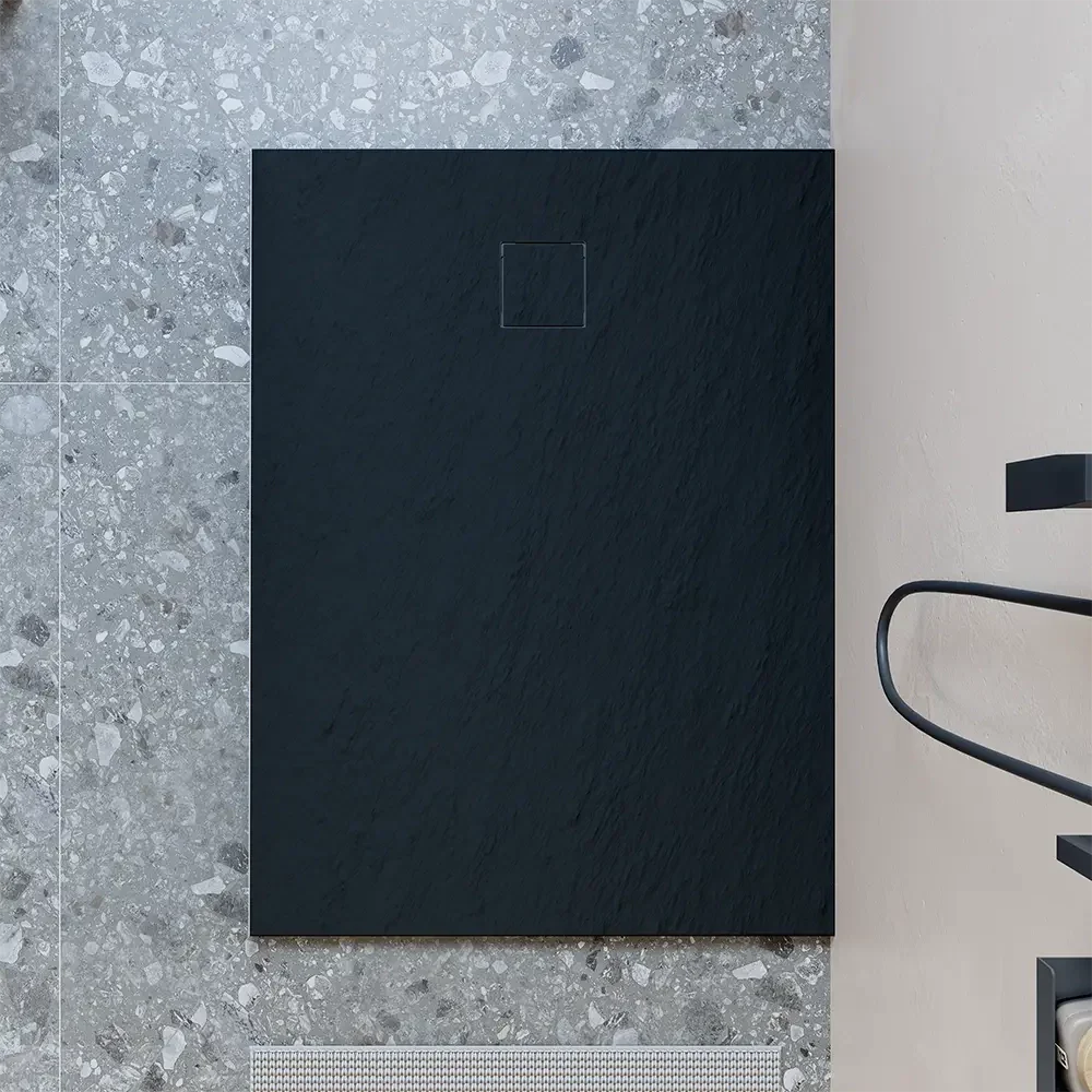 Piatto doccia 90x120 cm colore nero effetto pietra | Samos - Image 8