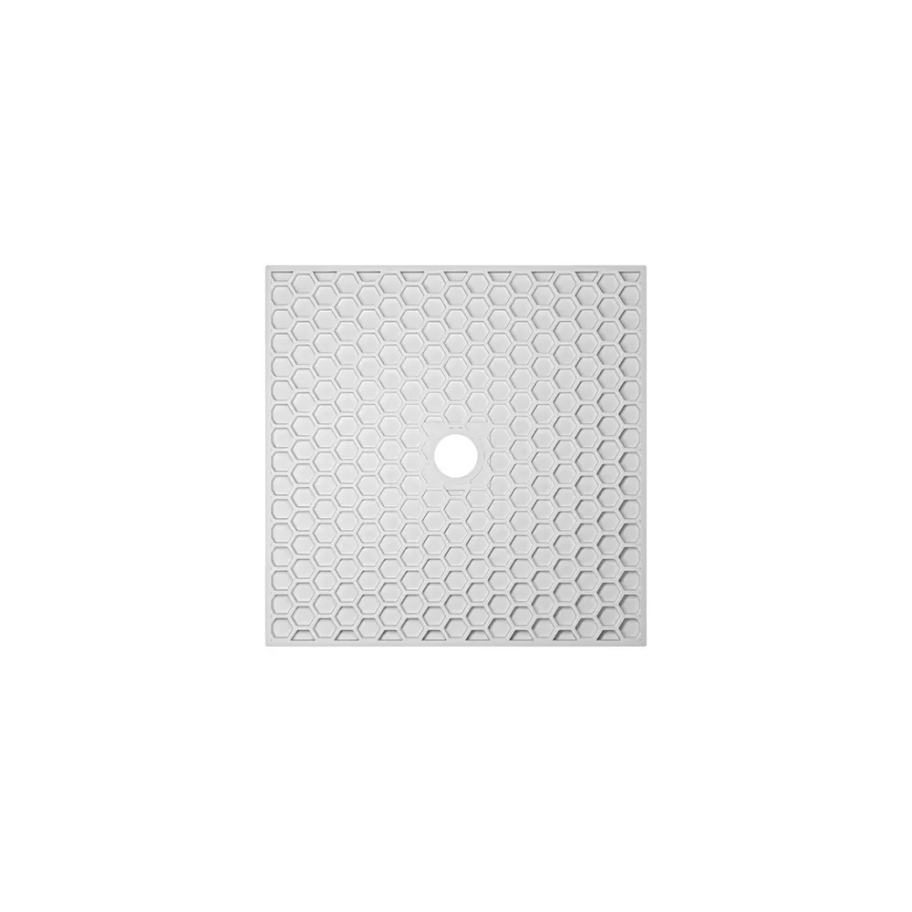 Piatto doccia quadrato 90x90 cm in marmoresina bianco effetto pietra h3 cm | Milos - Image 3