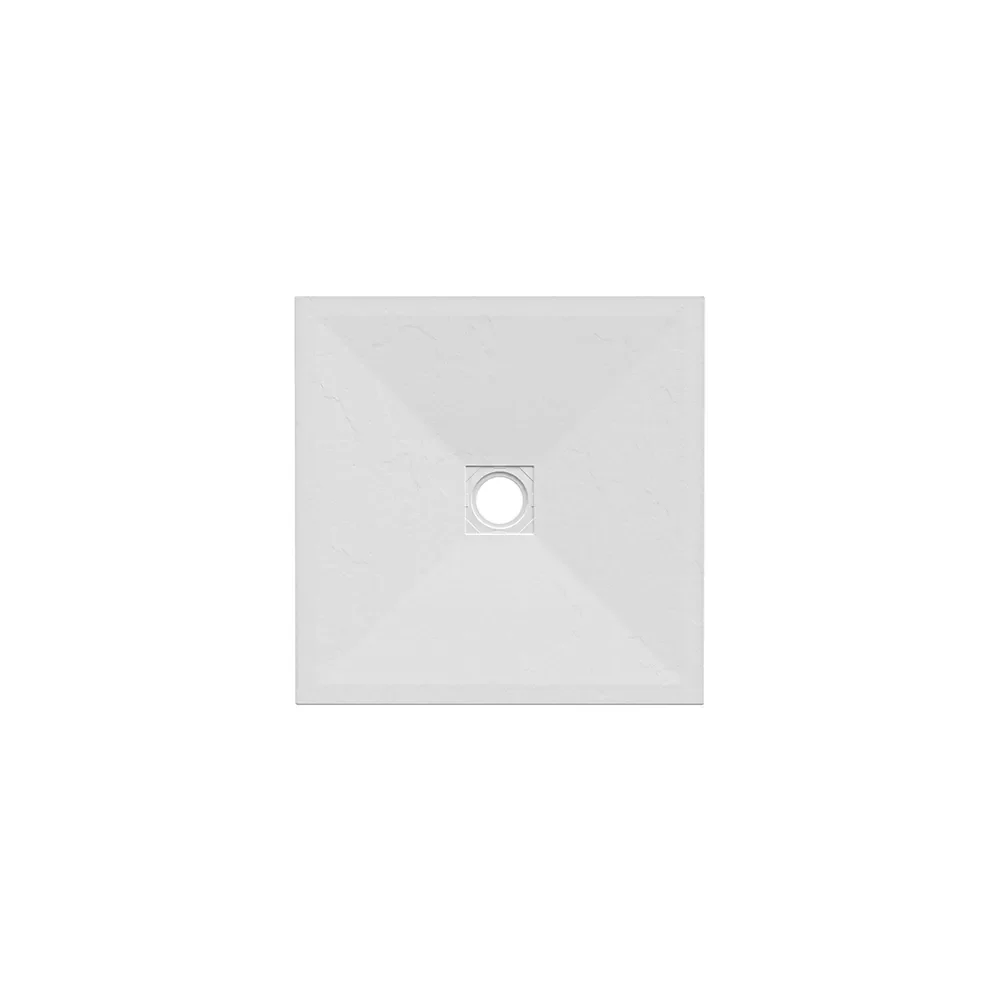 Piatto doccia quadrato 90x90 cm in marmoresina bianco effetto pietra h3 cm | Milos - Image 8
