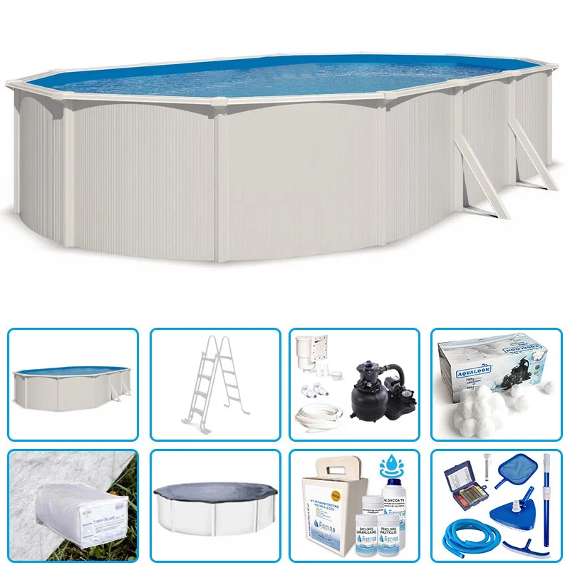 Piscina Fuori Terra Steelwhite - 6,10 X 3,65 X H.1,32 M - Kit Pro