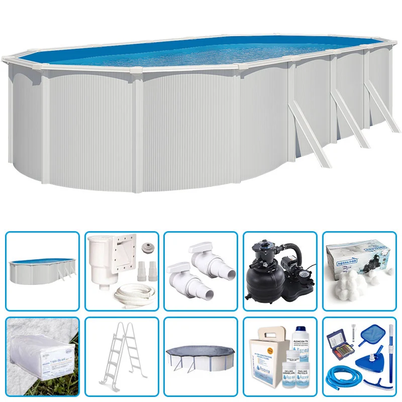 Piscina Fuori Terra Steelwhite - 7,30 X 3,65 X H.1,32 M - Kit Pro