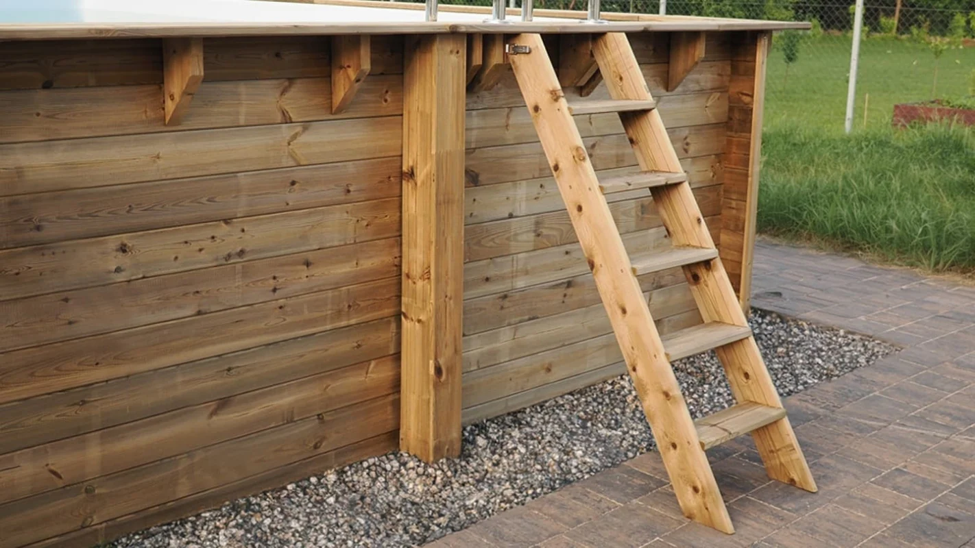 Piscina in legno Verona 4.72 x 4.72 - H.1.2 m, azzurro chiaro, autoportanti - senza cementazione - BAS753OSP - ALTANKA - Image 5
