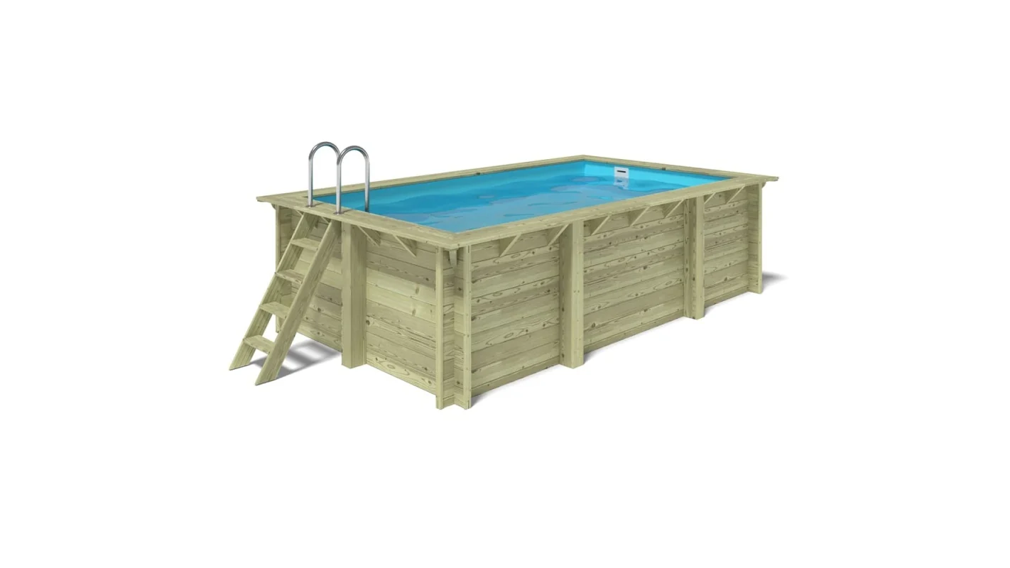 Piscina in legno AQUA 4.65x2.85 - H.1.24 m su telaio senza cementazione - BAS7306OSPU - ALTANKA - Image 3