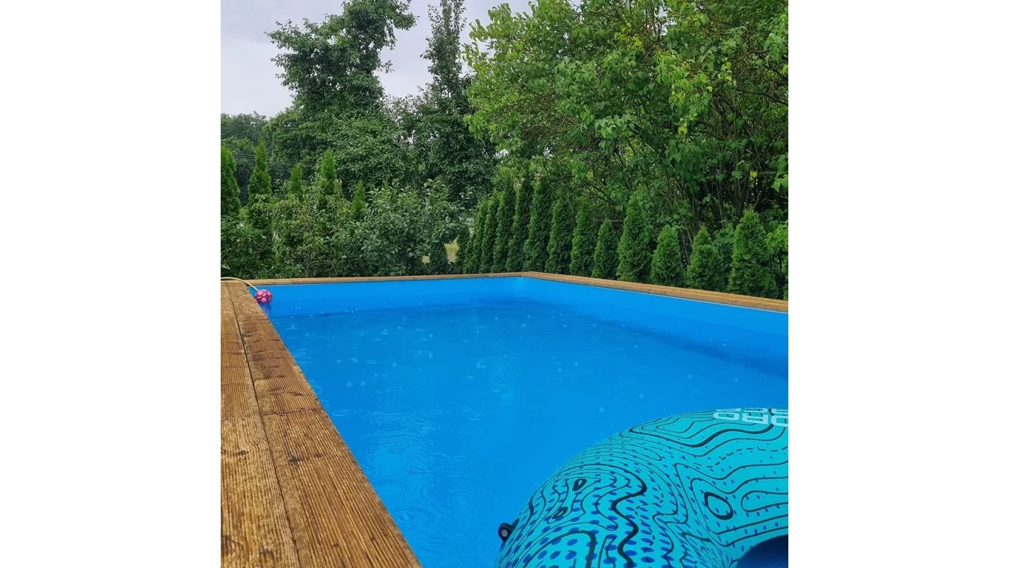 Piscina in legno AQUA 8.5 x 4.35 - H.1.45 m, azzurro chiaro, Su telaio - senza cementazione - BAS7309OSPU - ALTANKA - Image 6