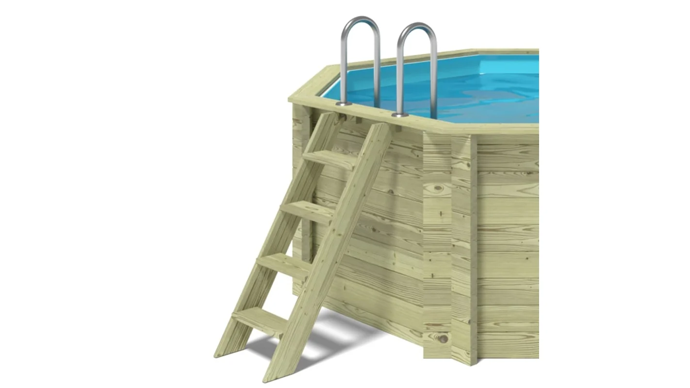 Piscina in legno Coral 3.25 x 3.25 - H.1.18 m, azzurro chiaro, autoportanti - senza cementazione - BAS7301OSP - ALTANKA - Image 8