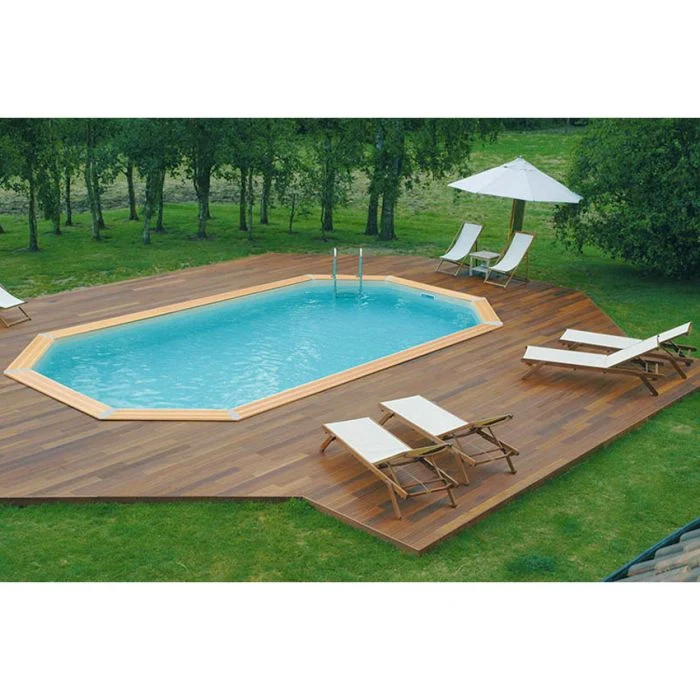 Piscina In Legno Ottagonale Northwood 860 - 8,60 X 4,70 H1,30 M - Liner Blue - Image 4