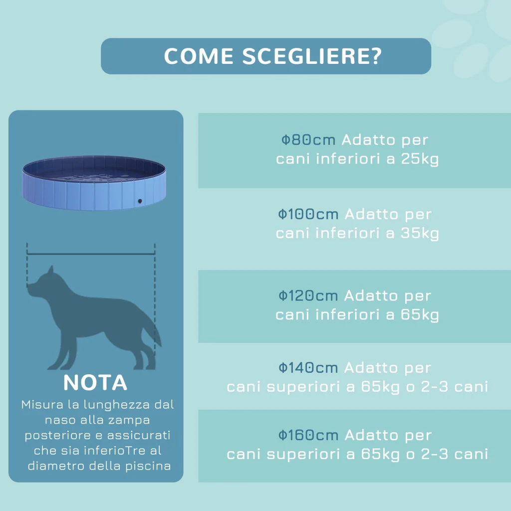 Piscina Pieghevole per Cani in PVC Azzurro Ø160x30h cm - Image 9