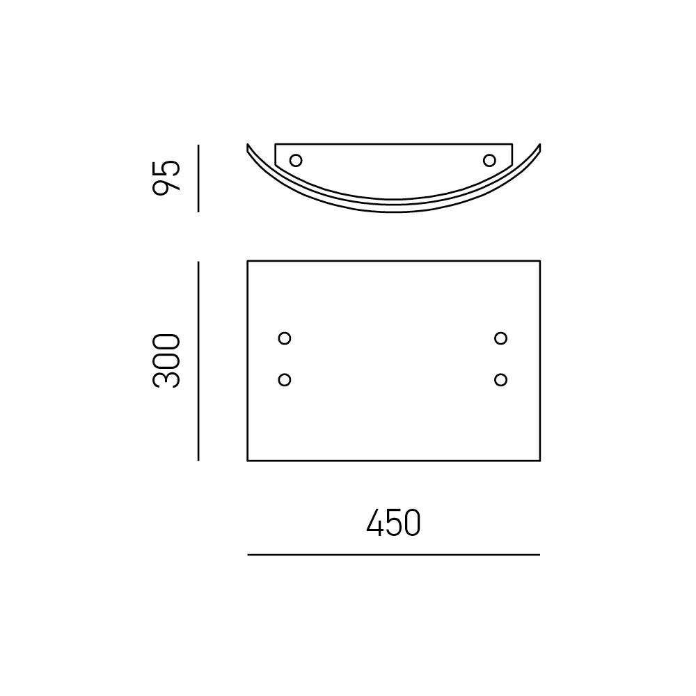 Plafoniera Michela grande 45x30cm bianco lucido 2XE27, vetro curvo con base cromata, IP20, max 2x52W, lampada da soffitto elegante - Image 3