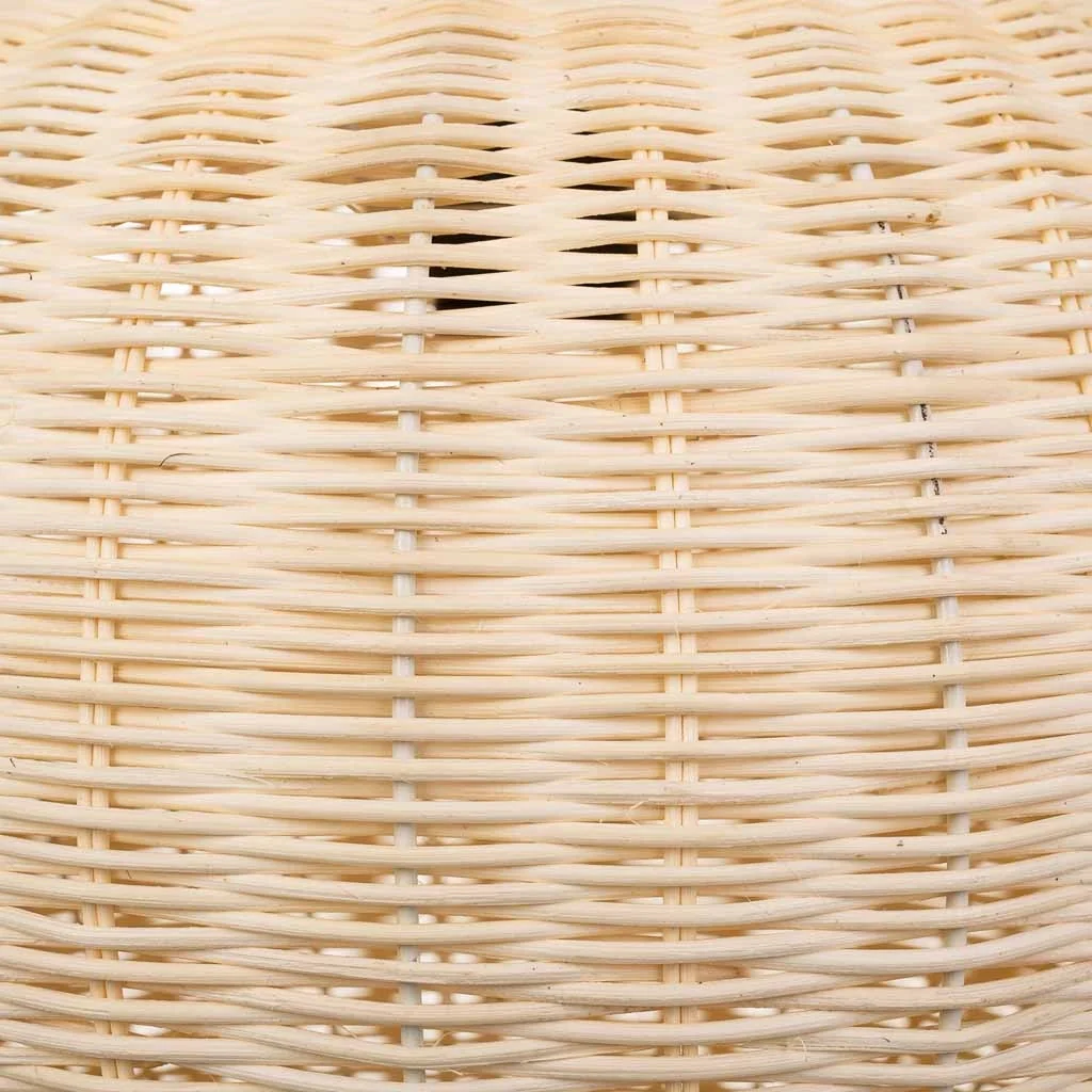 Plafoniera in rattan marrone 38x38x28h - Image 4