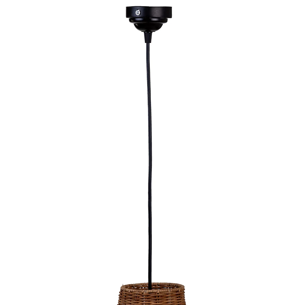Plafoniera in rattan marrone 50x50x30h cm - Image 6