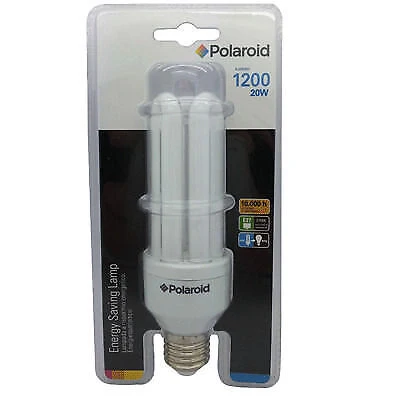 Polaroid 610-818948 Lampadina Basso Consumo 3U 20W 1200lm E27 2700K colore Giallo - Image 3