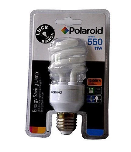 Polaroid Lampadina a Basso Consumo Spirale ESL E27 11W 550lm 4200K Luce Bianca Neutra 10000h colore Bianco - Image 2