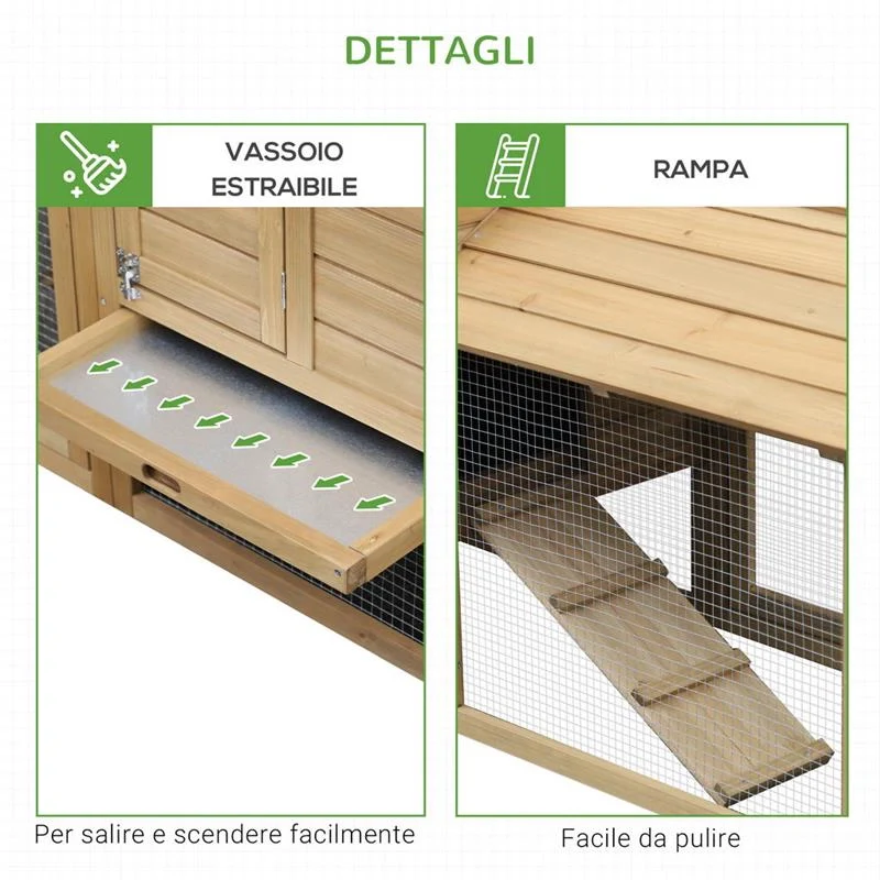 POLLAIO PREFABBRICATO IN LEGNO PER 2 GALLINE PER GIARDINO - Image 7
