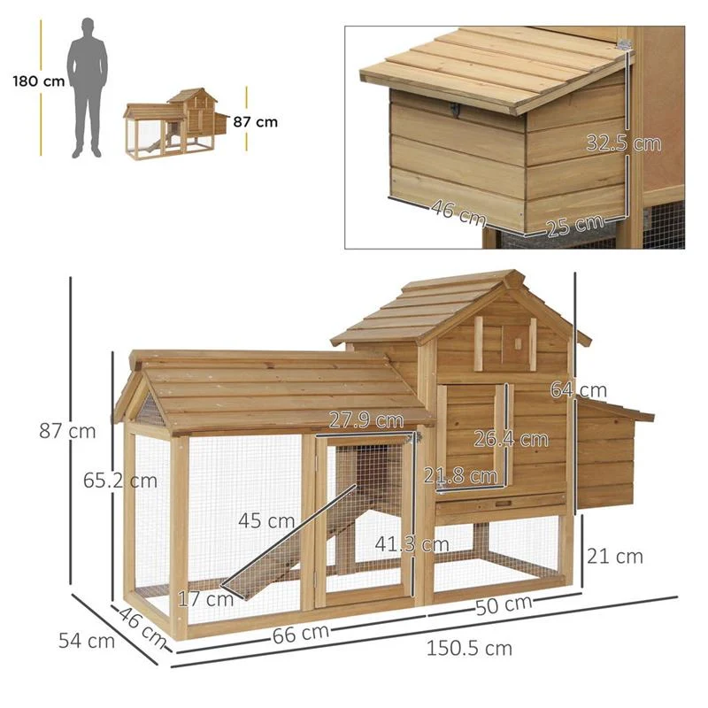 POLLAIO PREFABBRICATO IN LEGNO PER 2 GALLINE PER GIARDINO - Image 8