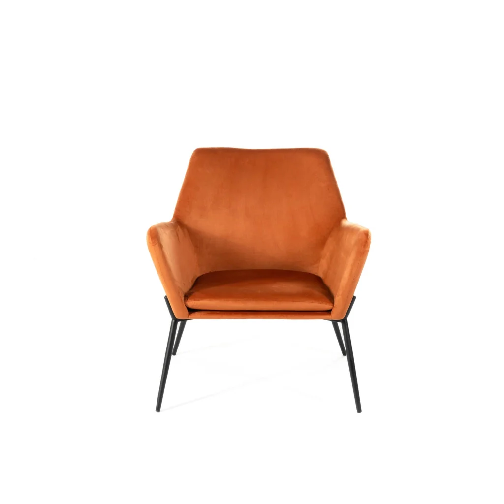 Poltrona 70x71,5xH79 cm in Velluto Gin Caramello e Nero - Image 3