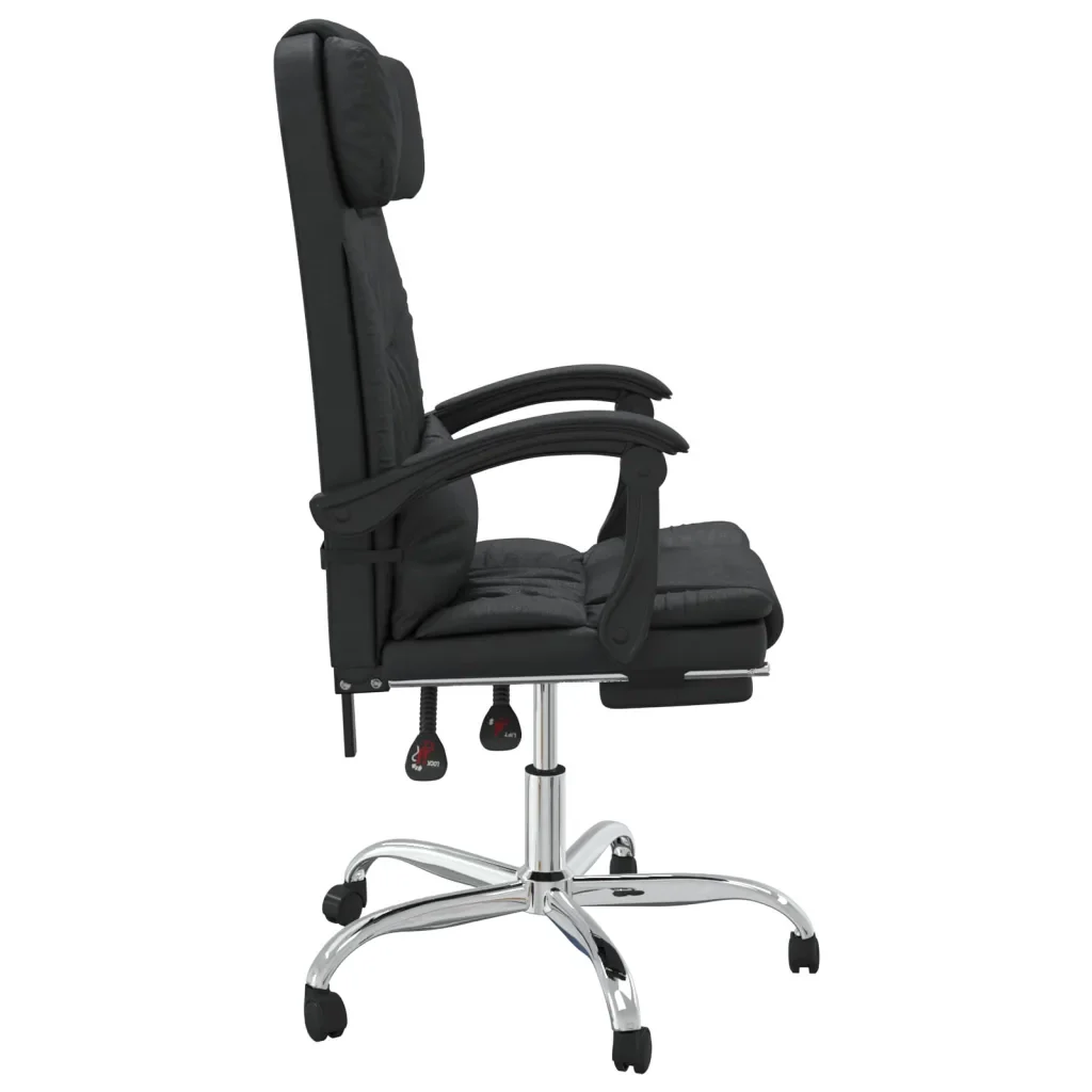 Poltrona da Ufficio Massaggiante Reclinabile Nera in Similpelle 349743 - Image 4