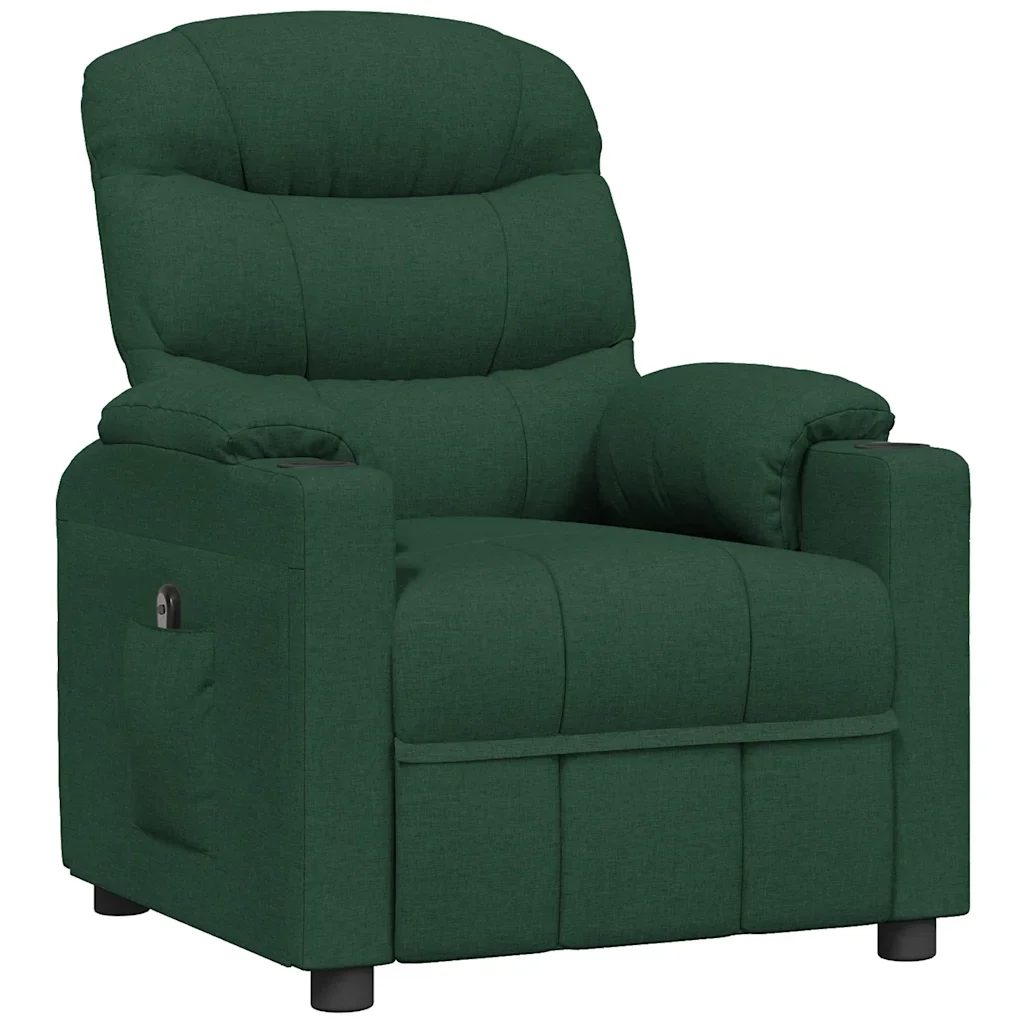 Poltrona Elettrica Reclinabile Verde Scuro in Tessuto 3143497 - Image 3