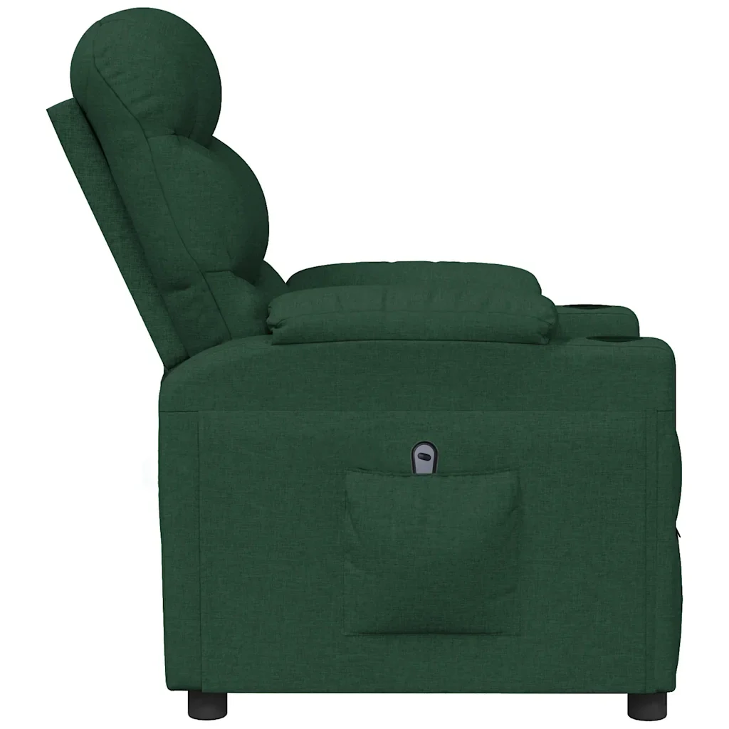 Poltrona Elettrica Reclinabile Verde Scuro in Tessuto 3143497 - Image 5