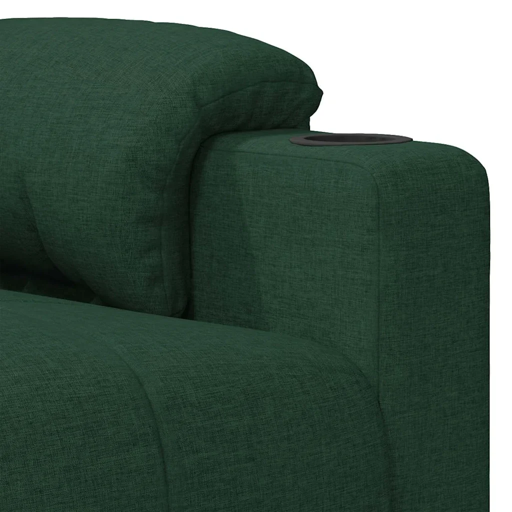 Poltrona Elettrica Reclinabile Verde Scuro in Tessuto 3143497 - Image 8
