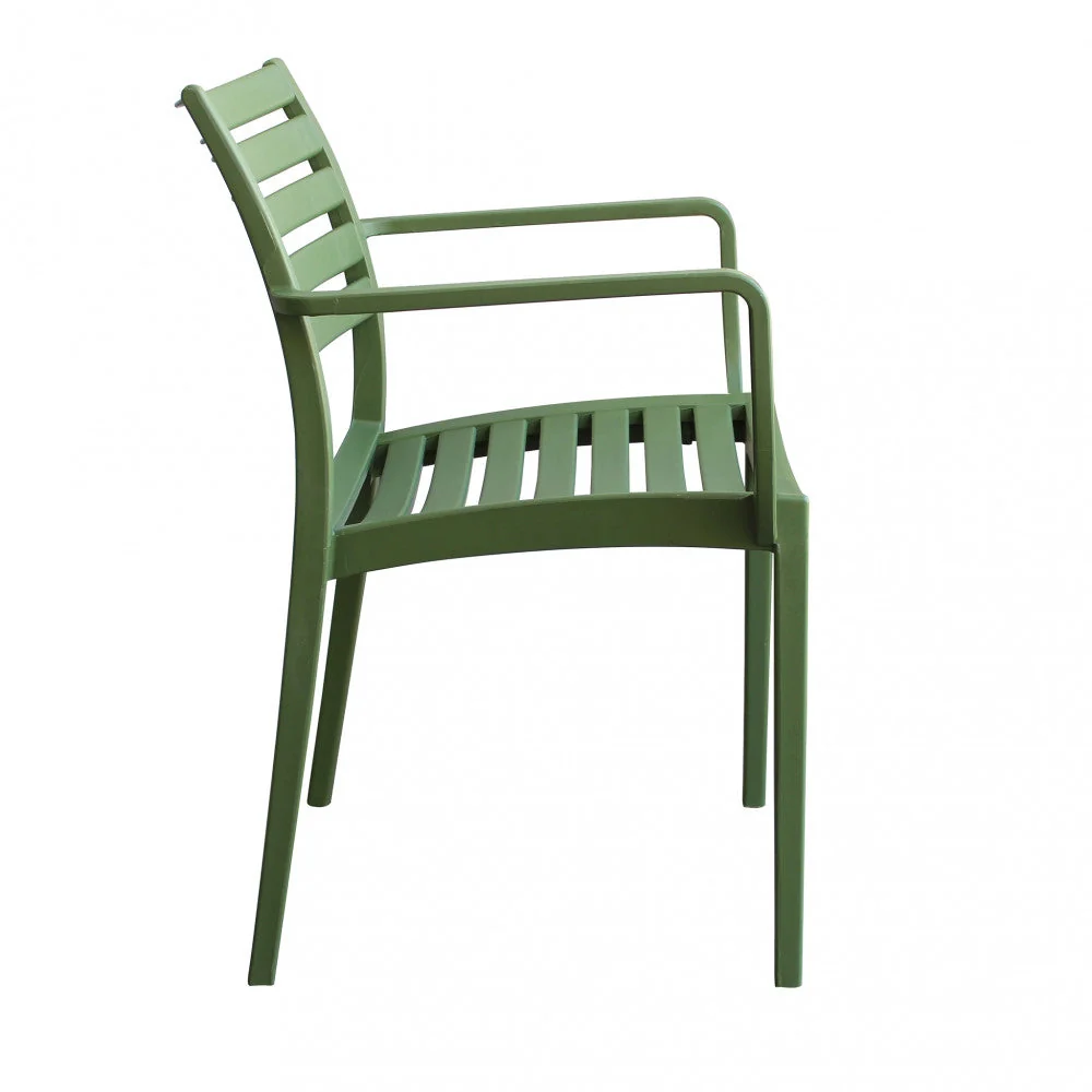 Poltrona Eveline 58,5x55,2x84 cm  in Polipropilene Verde - Image 3