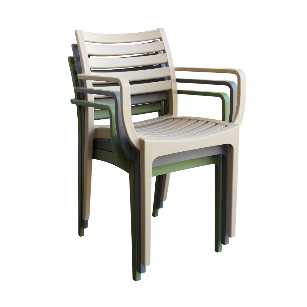 Poltrona Eveline 58,5x55,2x84 cm  in Polipropilene Verde - Image 6