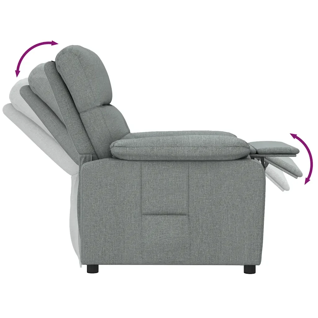Poltrona Reclinabile in Tessuto Grigio Scuro - Image 6