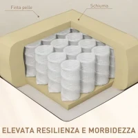 Poltrona Relax Massaggiante con Telecomando e 8 Programmi, Reclinazione e Poggiapiedi, 68x88x98cm, Crema - Image 6