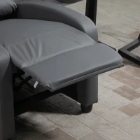 Poltrona Relax Massaggiante con Telecomando e 8 Programmi, Reclinazione e Poggiapiedi, 68x88x98cm, Grigio - Image 10