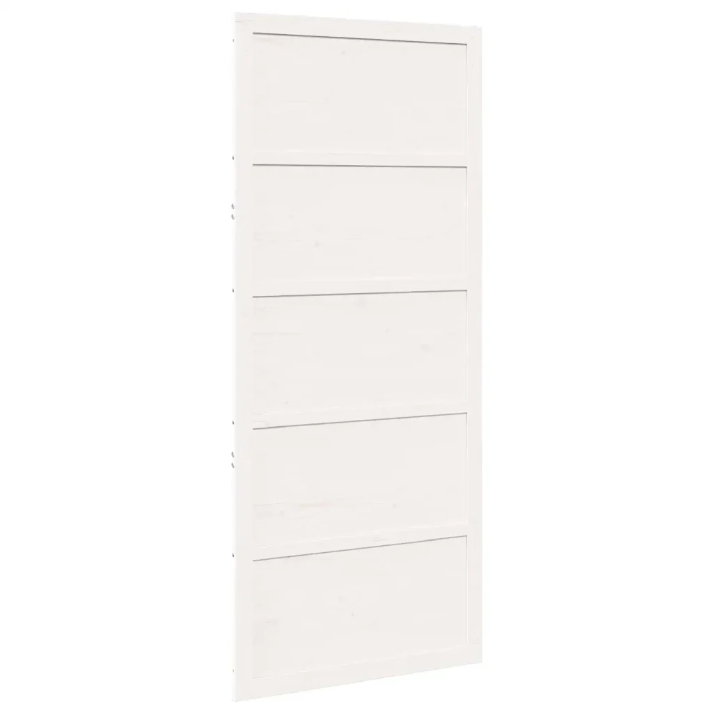 Porta del fienile Bianco 90 x 2,5 x 208 cm 42047139 - Image 6
