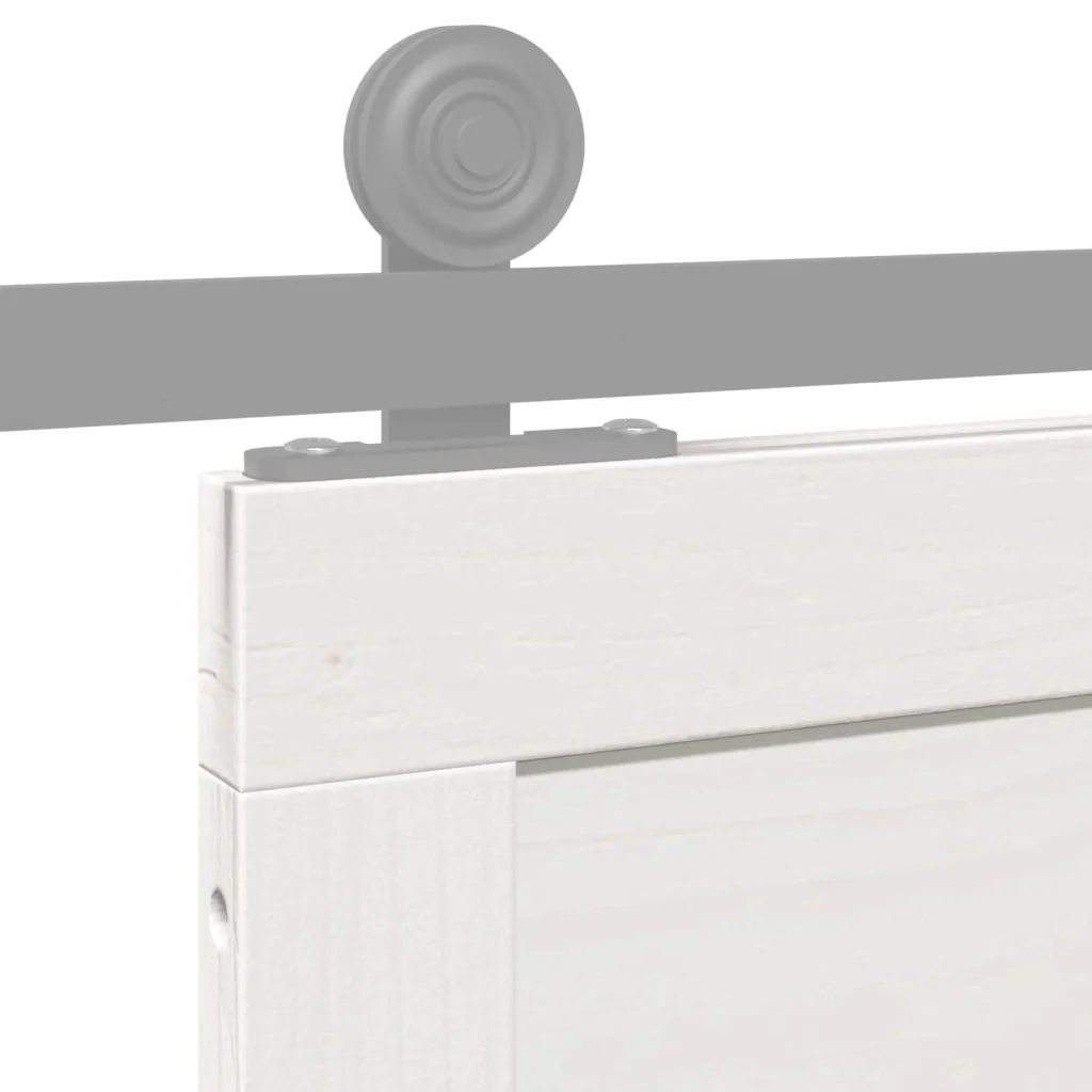 Porta del fienile Bianco 90 x 2,5 x 208 cm 42047139 - Image 8