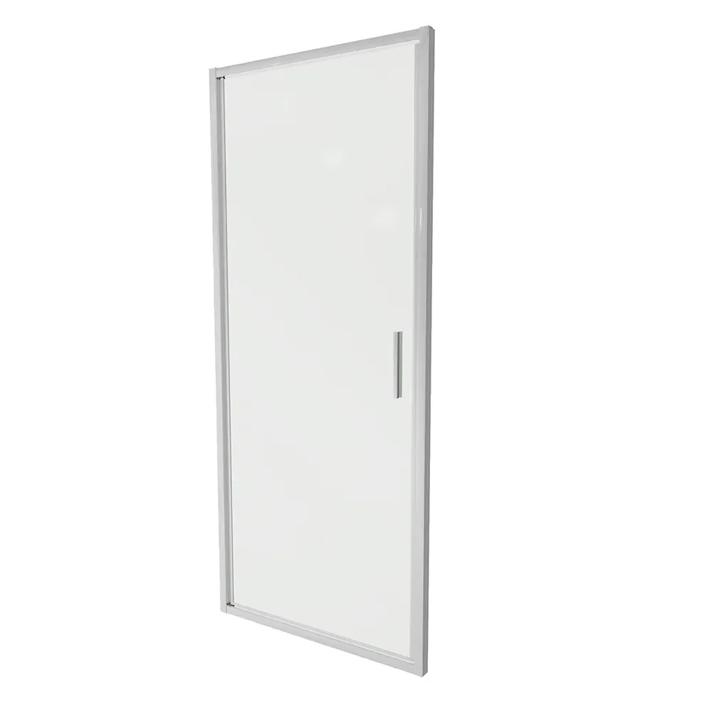 Porta doccia 90cm con apertura a battente profili slim cromati vetro 6mm trasparente h190 | Portofino - Image 7