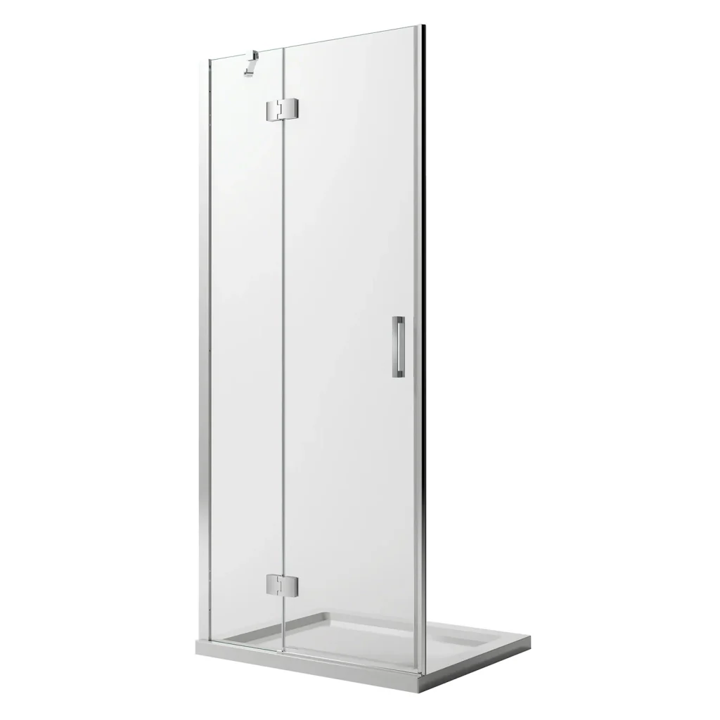 Porta Doccia 90CM H190 Vetro Trasparente con Easy-Clean mod. Flip Anta + Profilo - Image 6