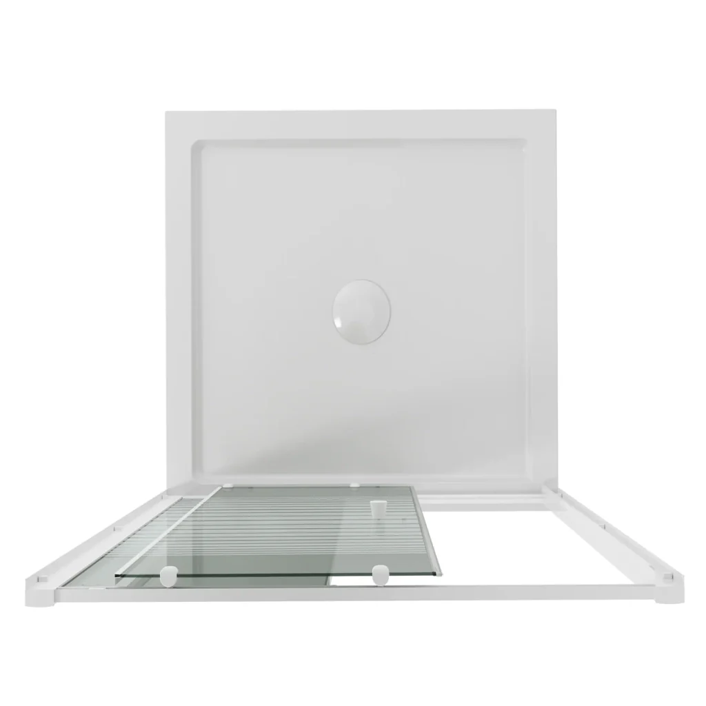 Porta Doccia Bianco 150 CM H185 Vetro Serigrafato mod. Blanc - Image 2