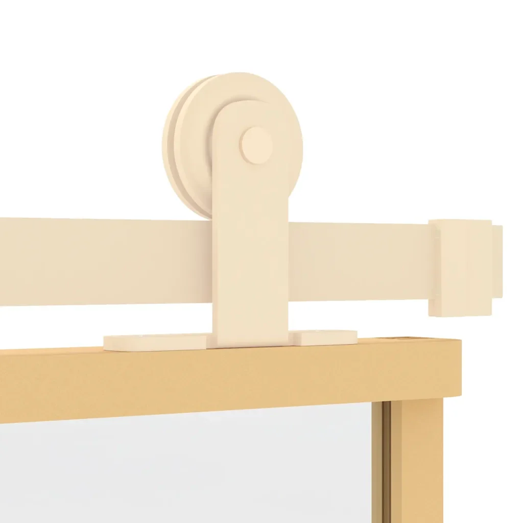 Porta Scorrevole Dorata 76x205 Vetro Trasparente ESG Alluminio 155184 - Image 7