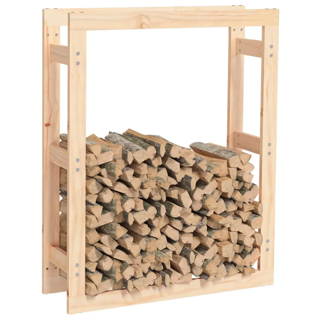 Portalegna 80x25x100 cm in Legno Massello di Pino 822417 - Image 4