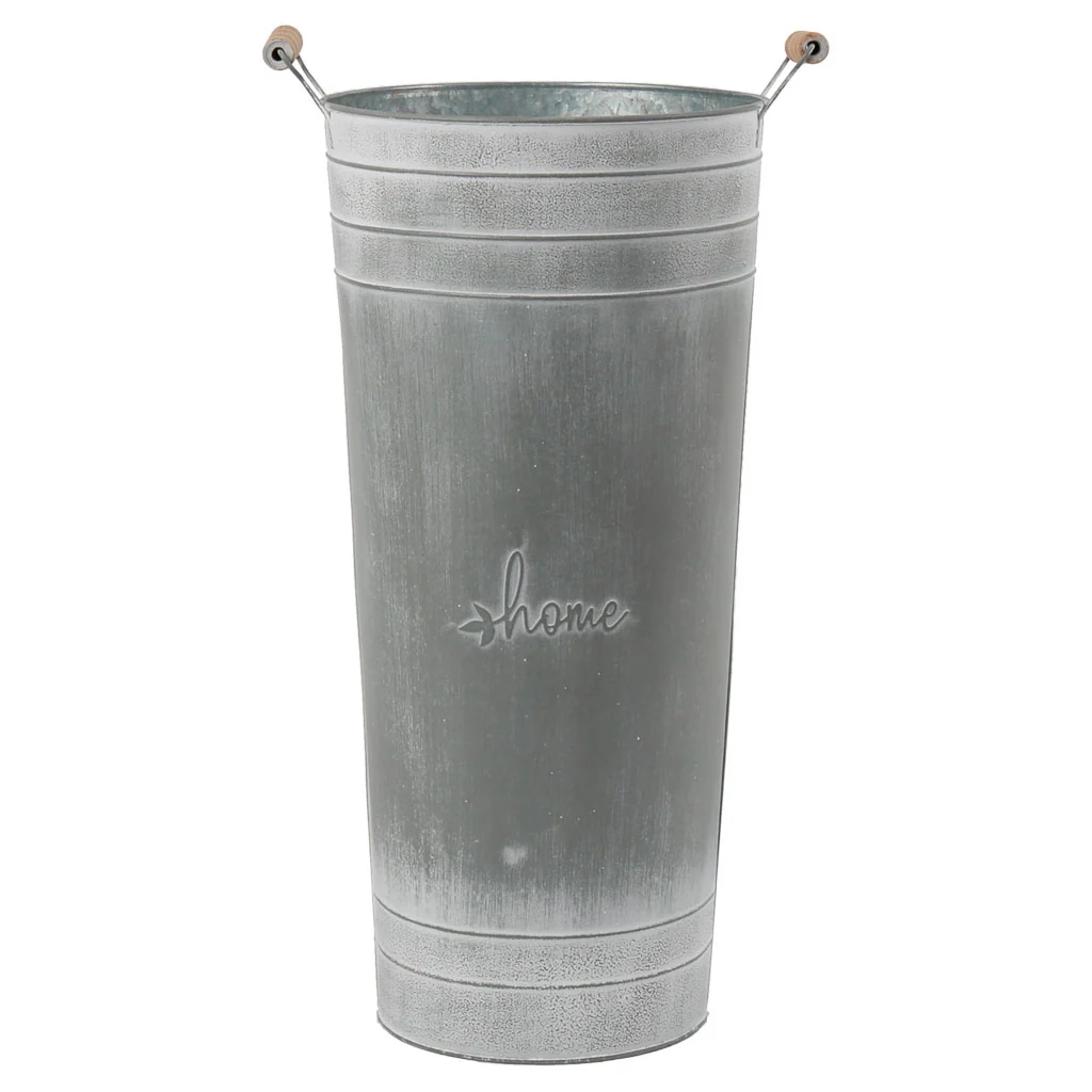 Portaombrelli tondo in metallo grigio d23,5x50h b:18