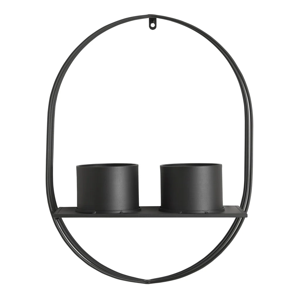 Portapiante da Parete Vestby 61 x 46,5 x 15 cm Nero [en.casa] - Image 4